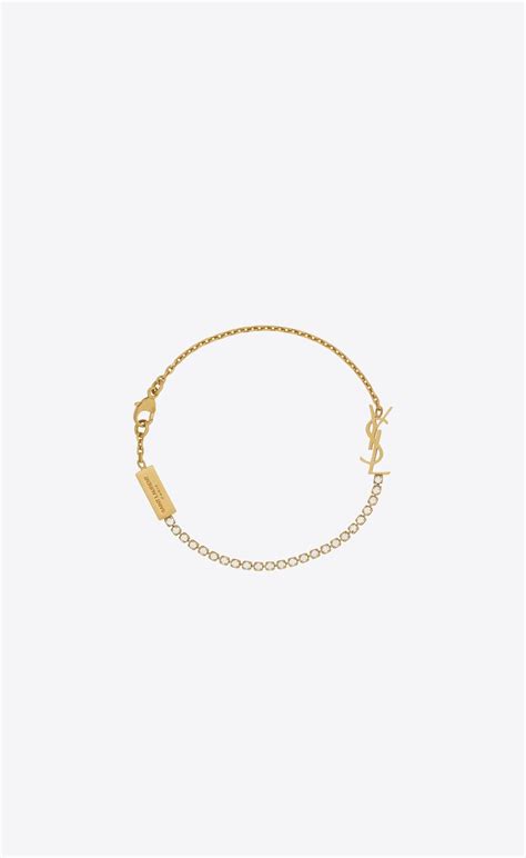 ysl cassandra bracelet|Cassandre monogram charm bracelet in gold .